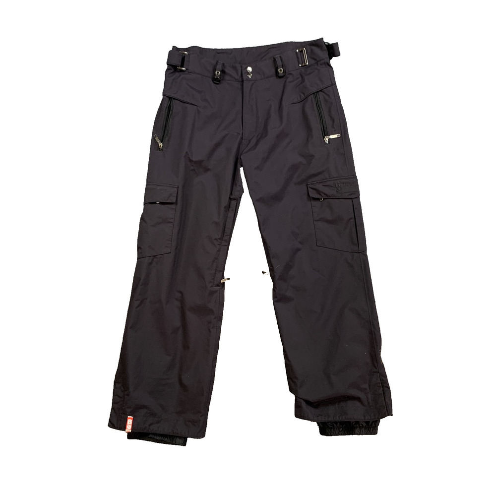 Bonfire Snowboarding Pants Mens Large Black Radiant Adjustable Waist Cargo Lined